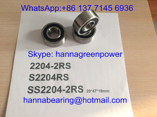 SS2204-2RS / S2204RS / 2204-TVH ステンレス鋼 自律型ボールベアリング ゴムシール 20*47*18mm