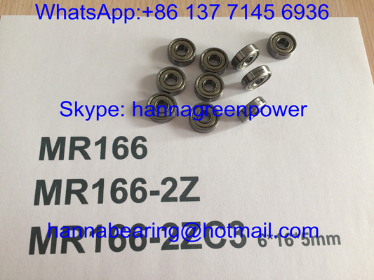MR166ZZ / MR166-2ZC3 / MR166Z メタルシールド付き深溝球軸承 6*16*5mm